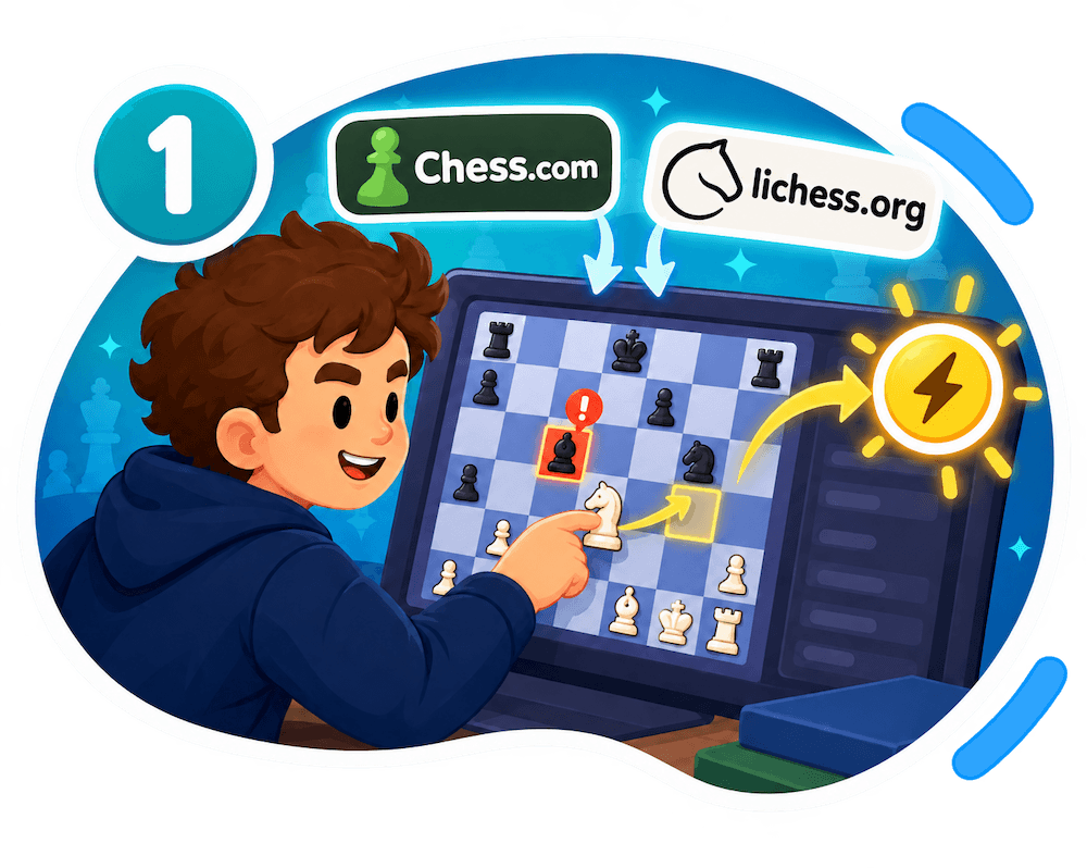 Connect your chess.com and lichess.org accounts
