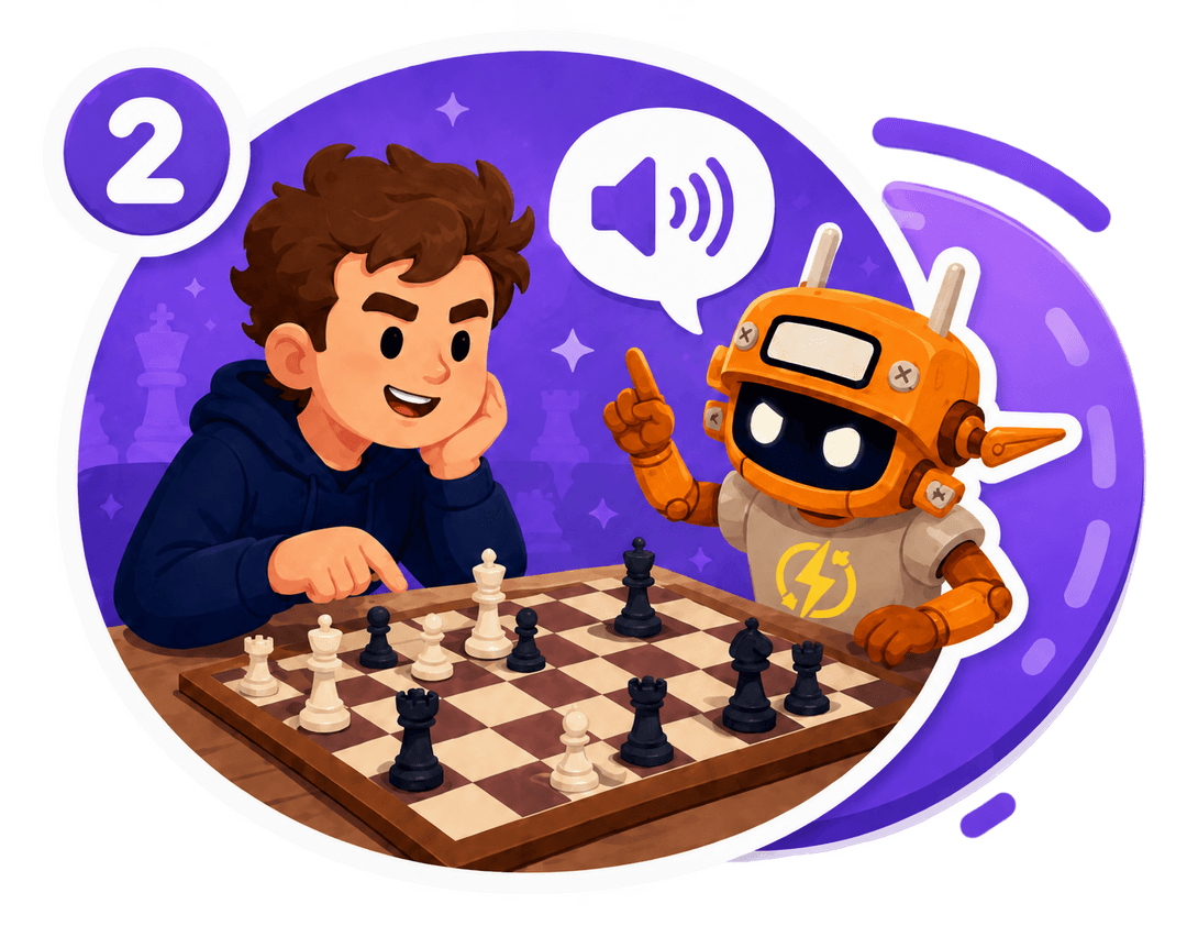 Volt coaching you while you practice chess